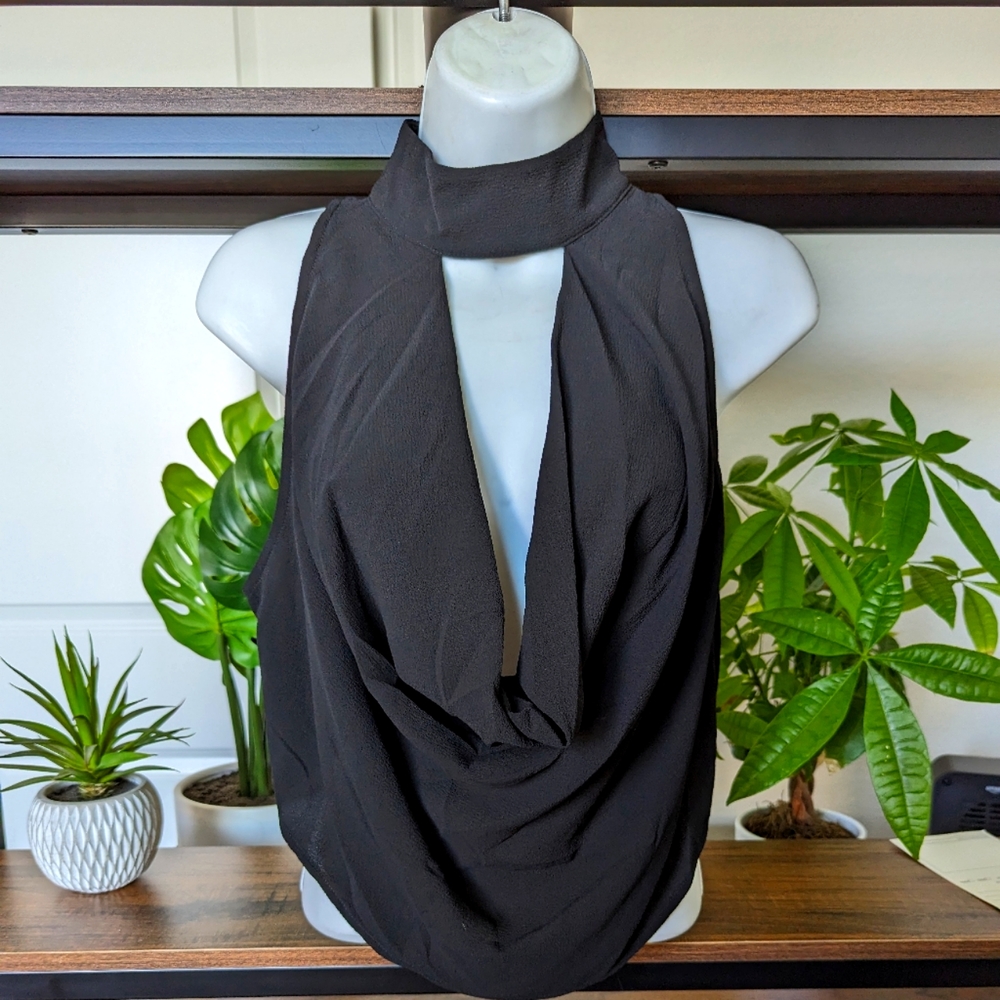 Windsor High Neck w/ Deep Cowl Neck and Zipper in back.